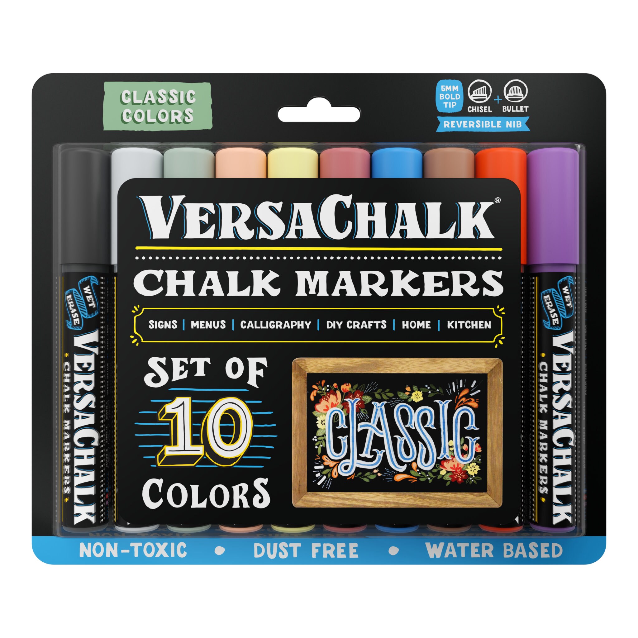 Kassa Liquid Chalk Markers for Blackboards 20 Colors Erasable