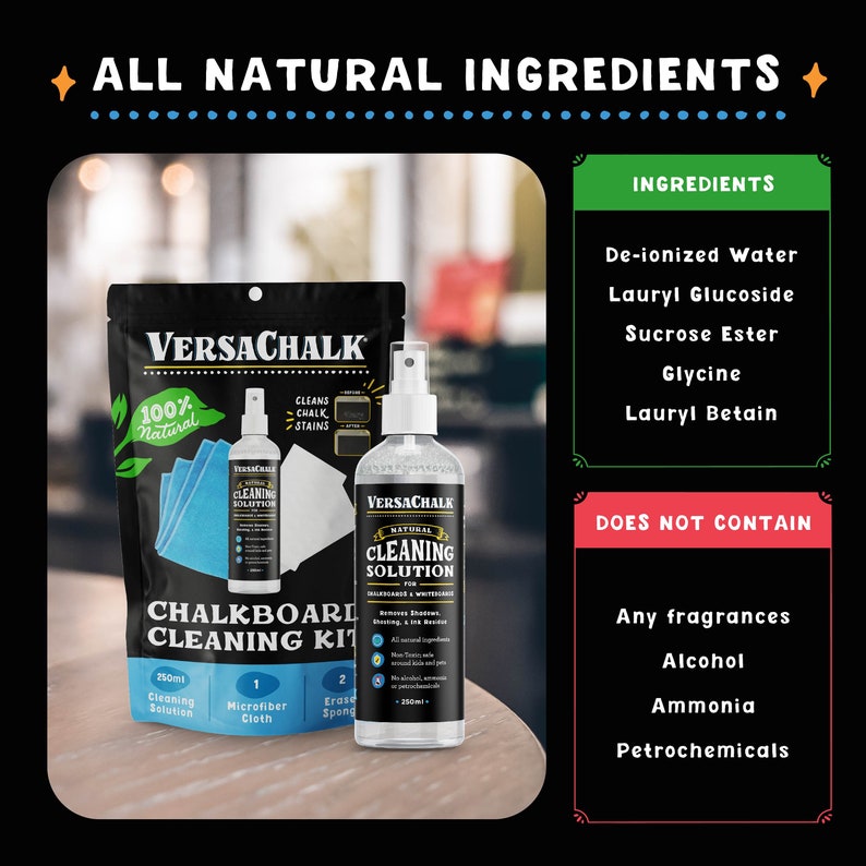 VersaChalk Chalkboard & Whiteboard Cleaning Kit 250 ml image 3