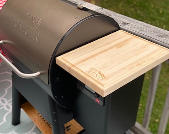Personalized Maple Grill Cutting Board – Traeger & Pit Boss Side Shelf