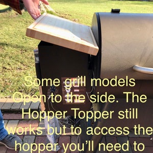 Traeger/Pit Boss side hopper shelf/Premium Maple Cutting board Add a clean work space when you grill Cutting board for Traeger/Pitboss image 4