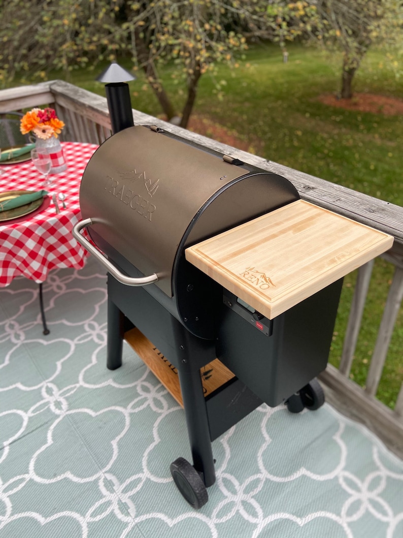 Traeger/Pit Boss side hopper shelf/Premium Maple Cutting board Add a clean work space when you grill Cutting board for Traeger/Pitboss Traeger Pro 575/780