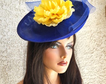 Royal blue fascinator