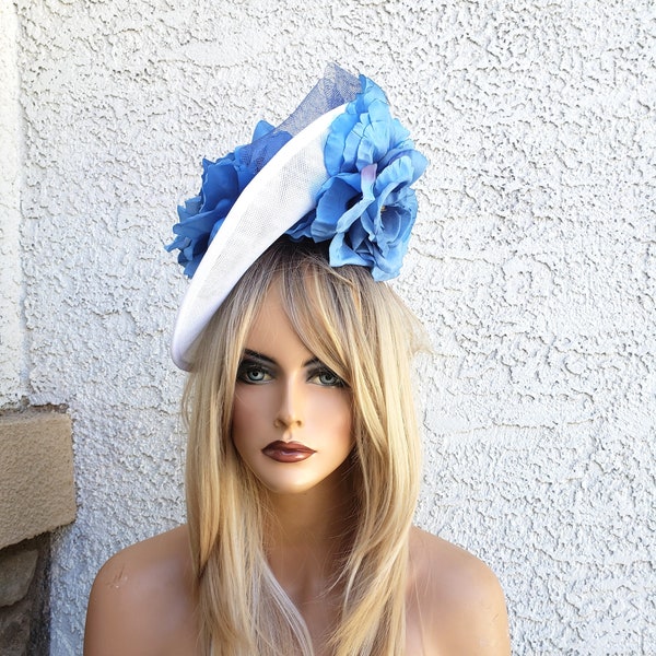 Blue Kentucky Derby hat