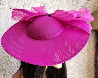 fuchsia Kentucky Derby hat