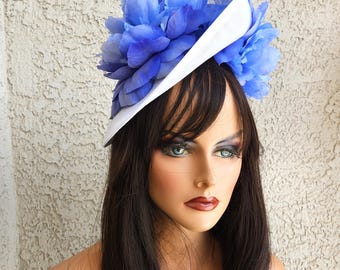 Royal blue fascinator
