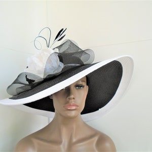 black white Kentucky derby hat