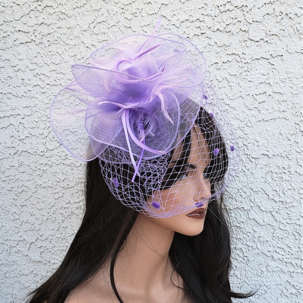 Lavender fascinator