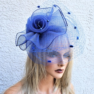 Royal Blue fascinator