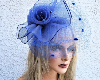 Royal Blue fascinator