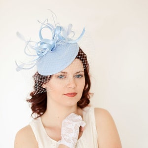 Kentucky Derby Women's Hat, Large hat, Baby blue hat for the Kentucky Derby, Kentucky Derby Fashion, Church Hat, shower hat, Derby Hat image 1