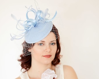 Kentucky Derby Women's Hat, Large hat, Baby blue hat for the Kentucky Derby, Kentucky Derby Fashion, Church Hat, shower hat, Derby Hat