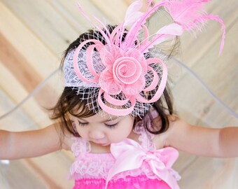 Toddler Girls Fascinator Hat for Tea Party or Easter Mini  display picture 3