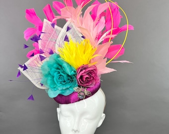 Fuchsia Queen Fascinator - Etsy