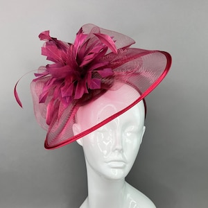 Merlot Maroon Fascinator, Kentucky Derby Hat, Women's Tea Party Hat, Church Hat, Derby Hat, Fancy Hat, maroon  Hat, wedding hat