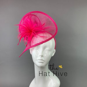 Fuschia Pink Fascinator, Womens Tea Party Hat, Church Hat, Derby Hat, Fancy Hat, Bachelorette Hat, Tea Party Hat, wedding hat