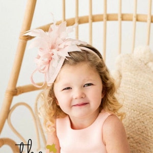 Girl&#39;s Fascinator for tea party hat flower girl hair accessory for toddler Kentucky derby fascinator keepsake birthday gift for child