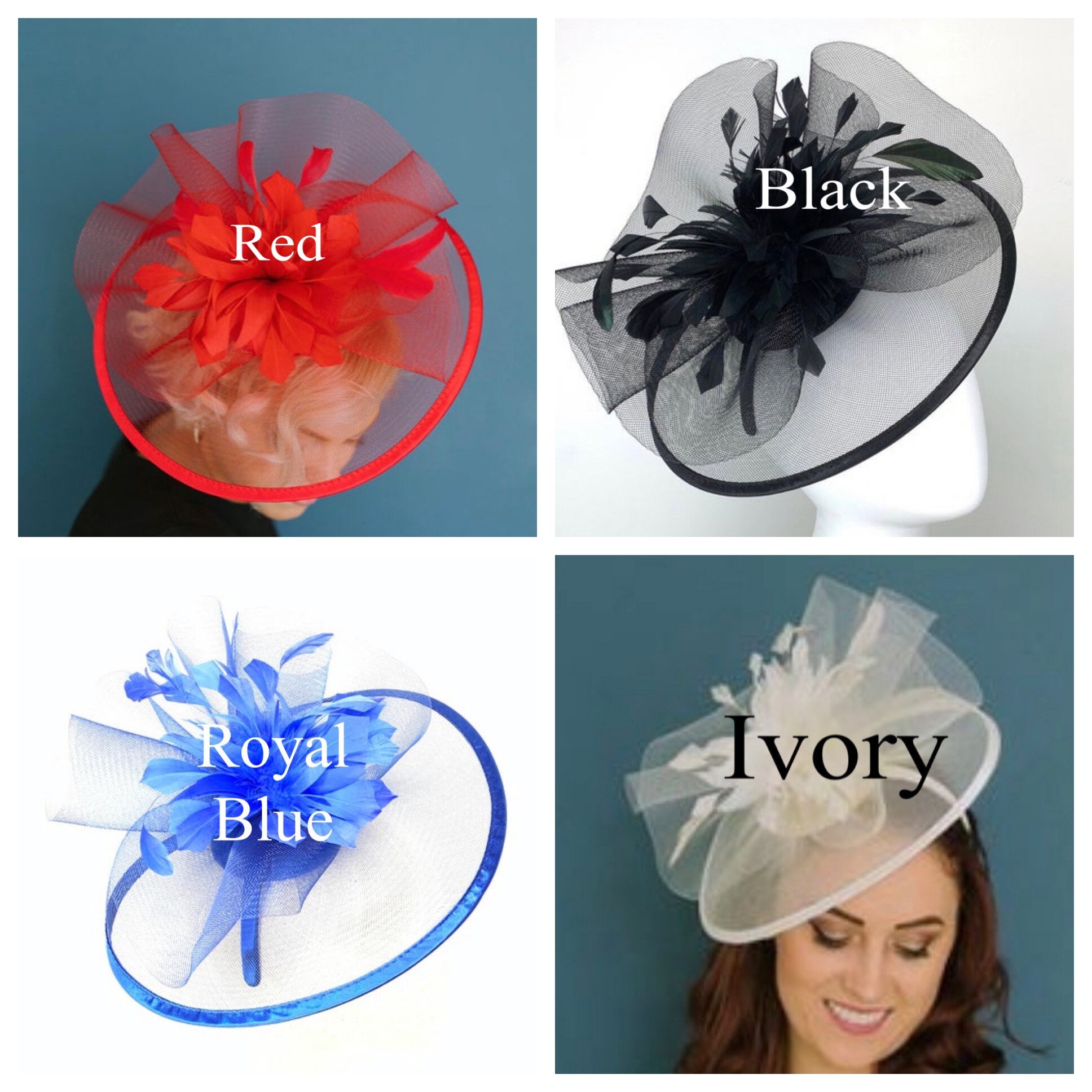 Fascinator Da Donna Con Fiore, Piume E Velo, Clip Per Capelli, Per Matrimoni, Royal Ascot, Cappello Elegante