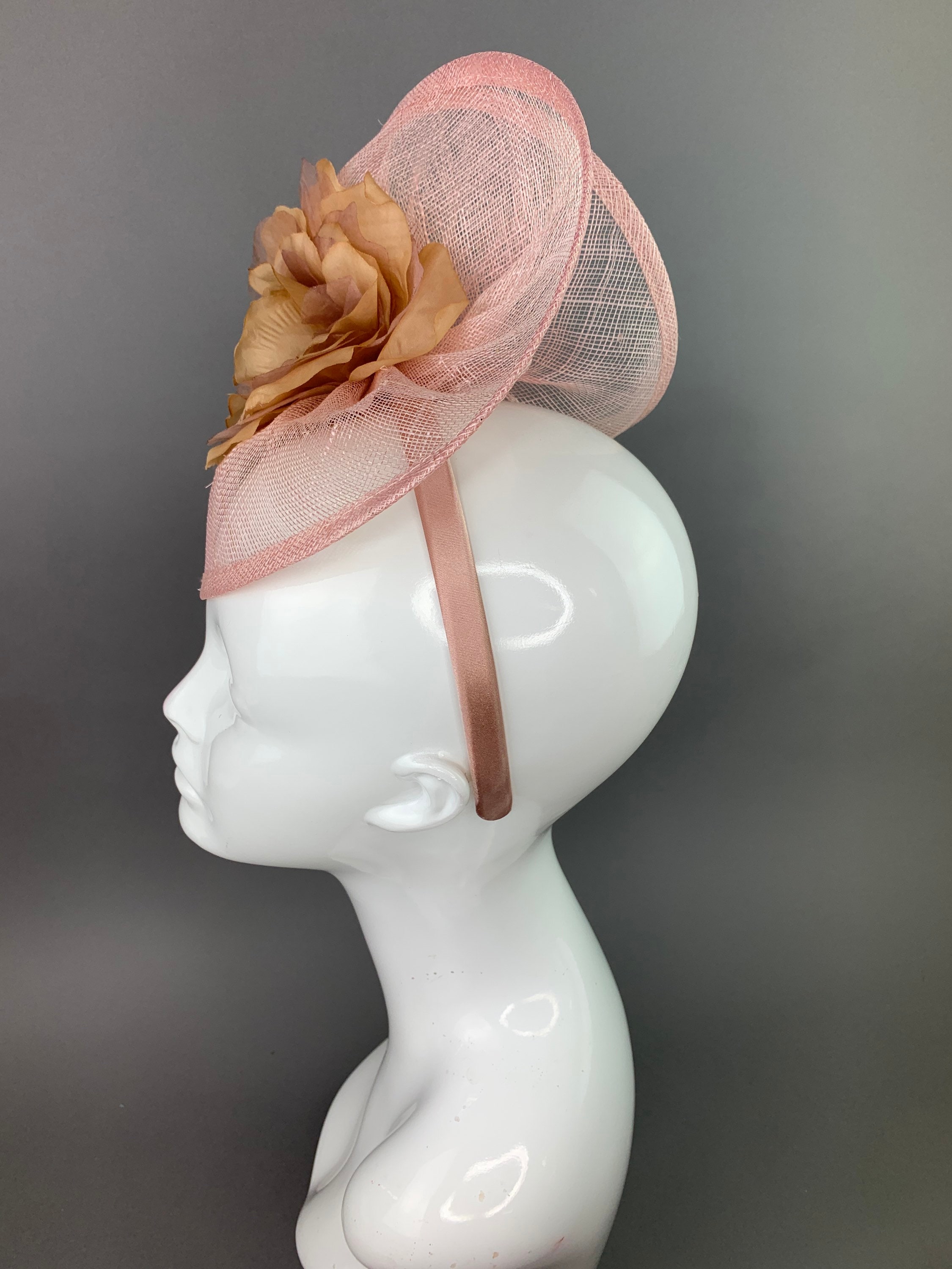 Blush Pink Feather Free Fascinator on Headband Blush Womens Etsy