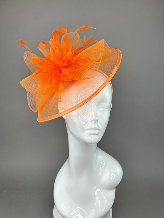 New Orange Fascinator Headpiece,fascinator Hats For Women Flower Mesh Prolriy Fascinators Hats for Women Headbands for Women Hat  main image 2
