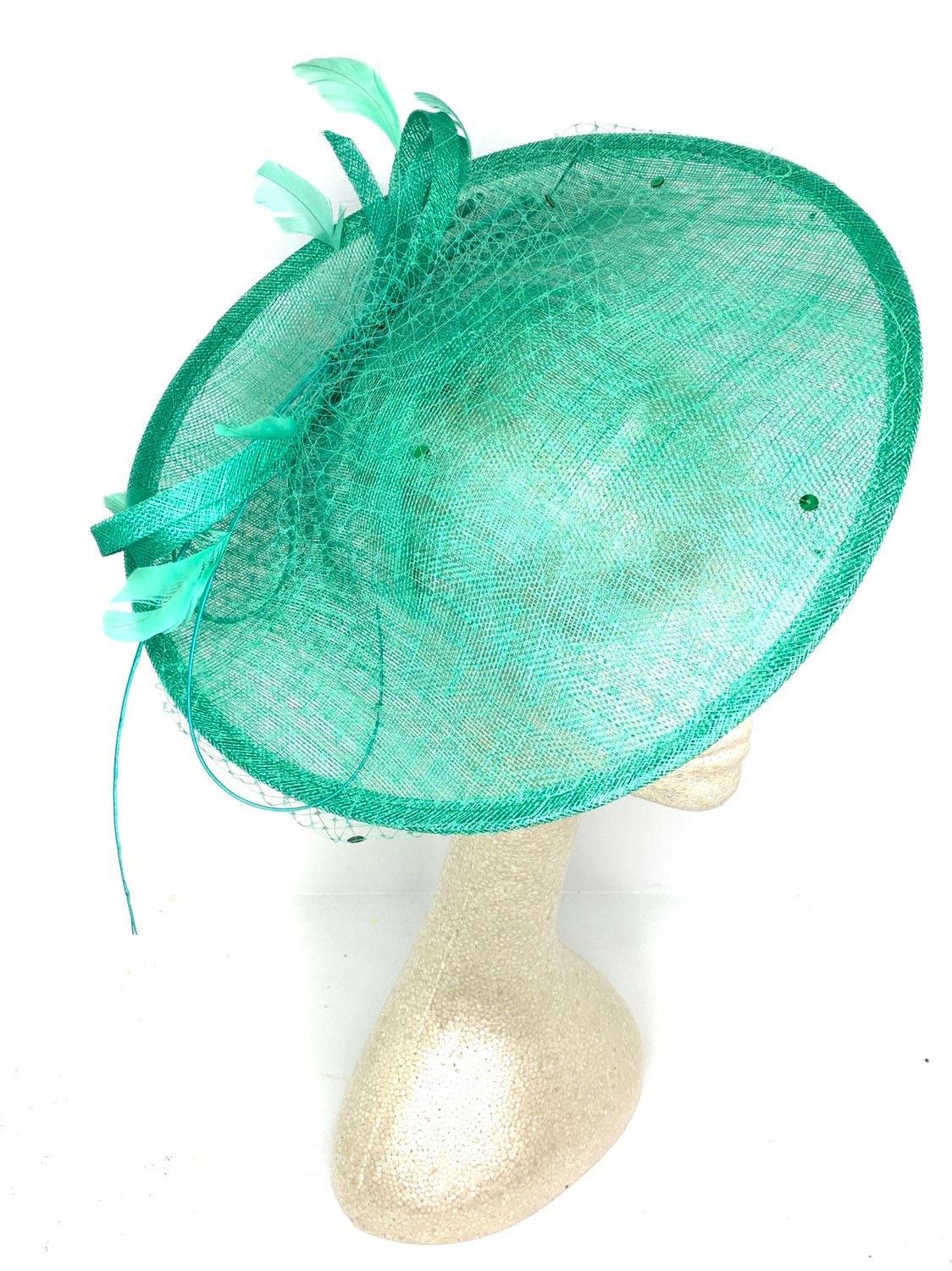 Jade Green Fascinator Hatinator Derby Hat Womens Tea Party Etsy