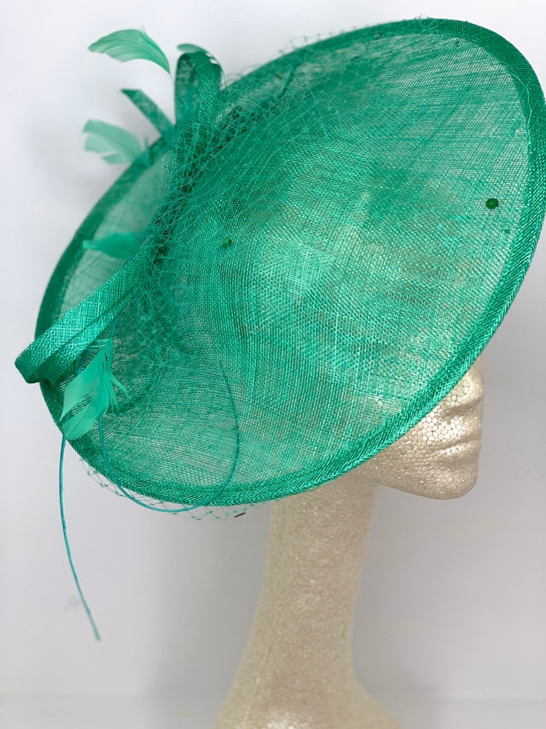 Jade Green Fascinator Hatinator Derby Hat Womens Tea Party Etsy