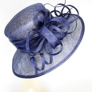 Royal Blue Derby Hat, Cobalt Blue Hat, Formal Hat, Fashion Hat, Blue Church Hat, Kentucky Derby Fashion 2022, Derby Hat, Derby Fashion Navy Blue