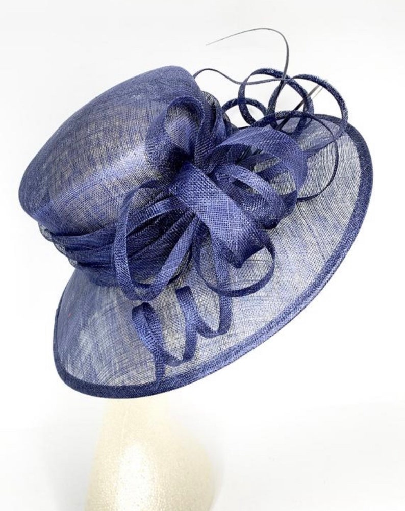 Royal Blue Derby Hat, Cobalt Blue Hat, Formal Hat, Fashion Hat, Blue Church Hat, Kentucky Derby Fashion 2022, Derby Hat, Derby Fashion Navy Blue