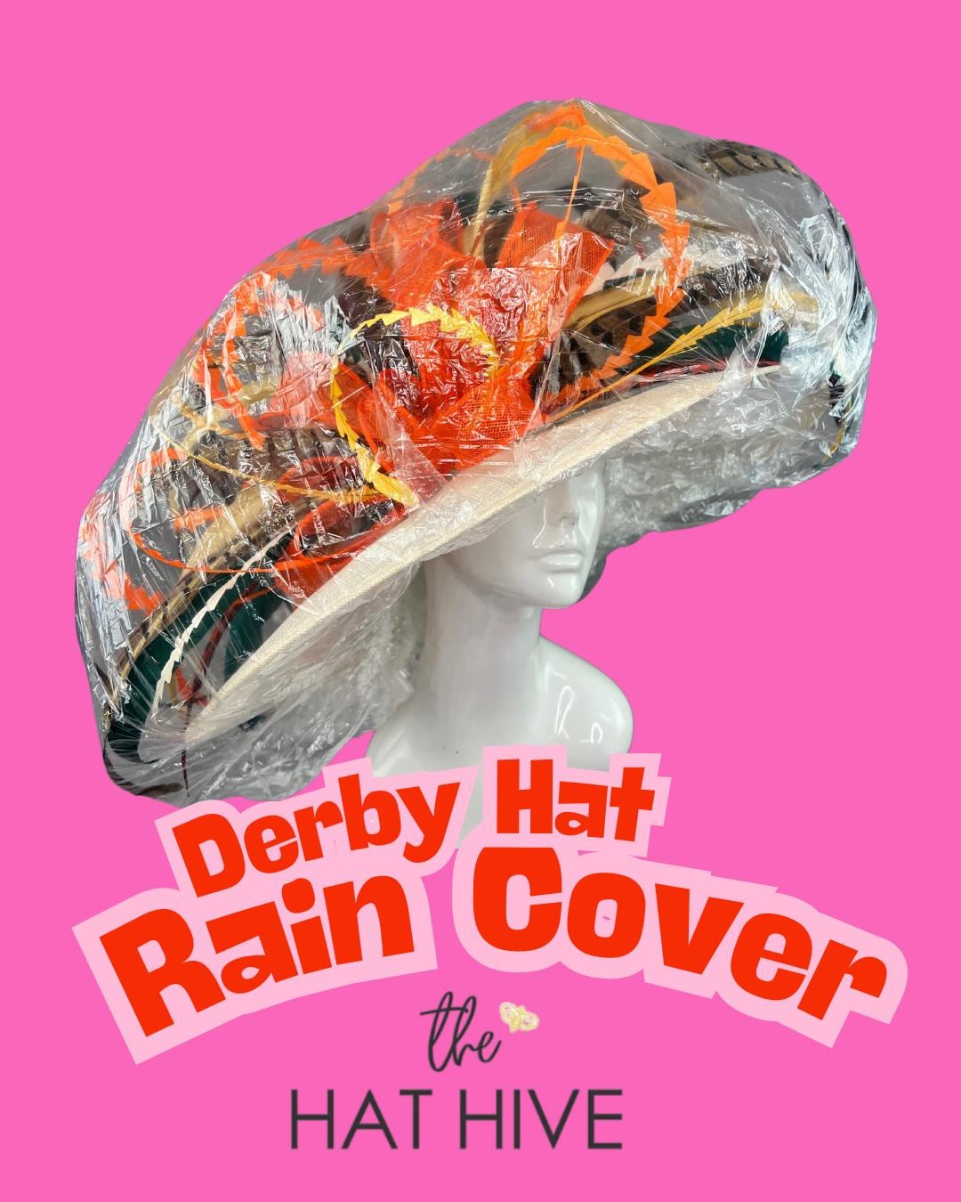 Clear Kentucky Derby Hat Rain Cover for Wide Brim Hats Waterproof Hat ...