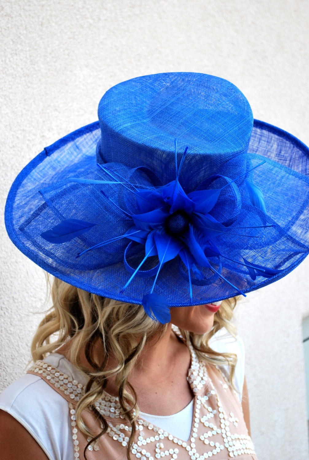 Blue derby sales hat