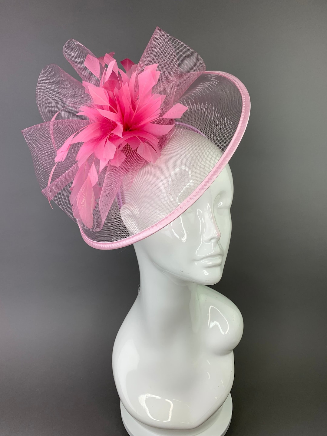 Derby Hats - Fascinators Tea Party Hats Pink *New* Aligament Fascinator Hats for Women Tea Party Hats and  main image 2