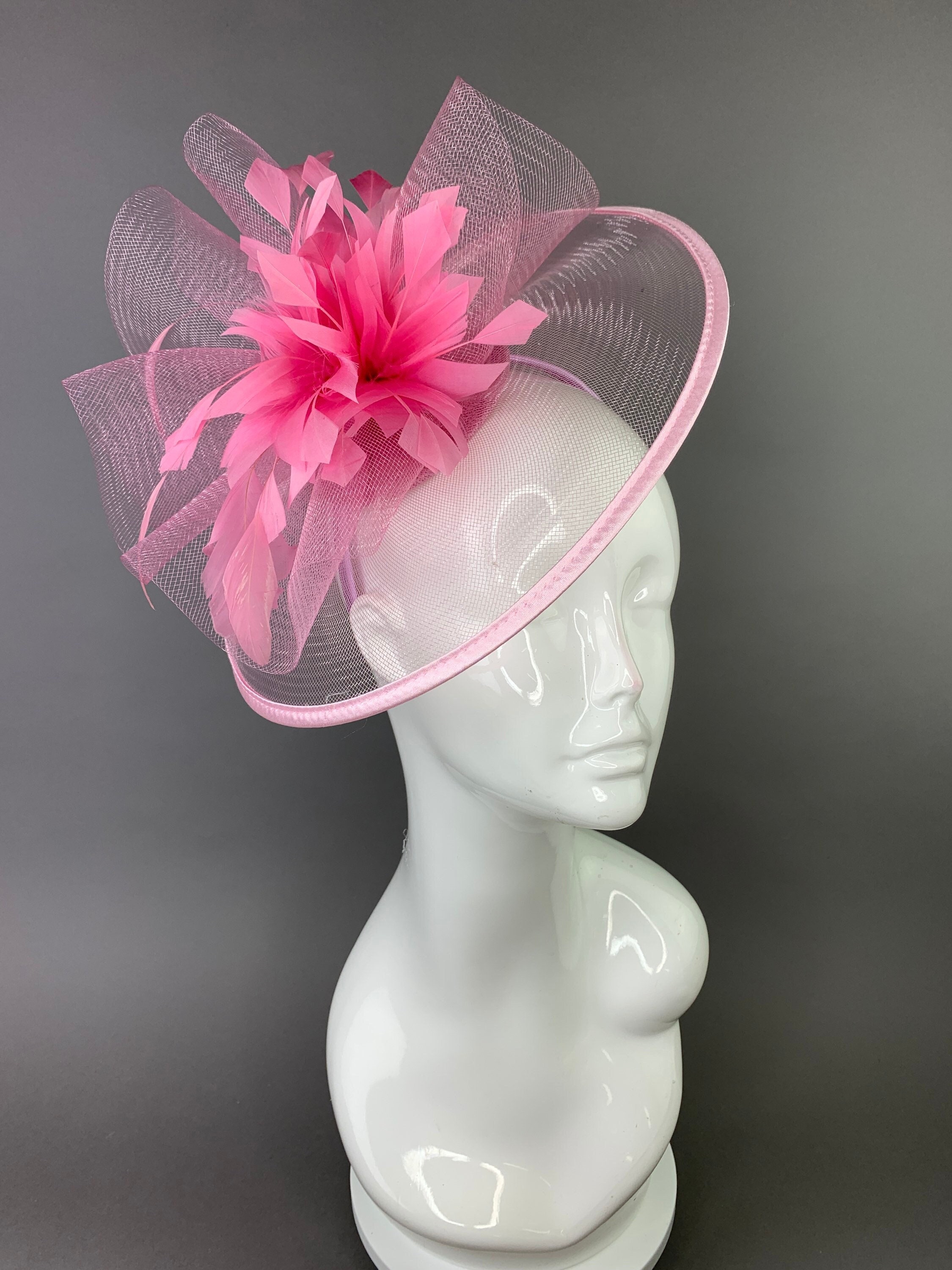 HANDMADE Metallic Bunny Floral Detail Fancy‎ Easter Derby Bonnet Hat Fascinator 22 main image 2