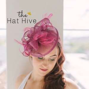Merlot Maroon Fascinator Women&#39;s Tea Party Hat Church Hat Derby Hat Fancy Hat for women formal event headpiece garden party fascinator