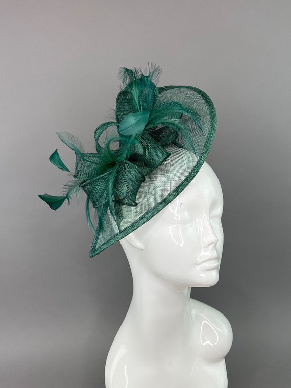 Green Fascinator Kentucky Derby Hat Womens Tea Party Hat 