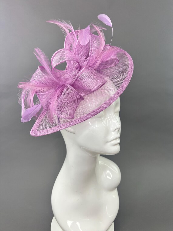 Light Lavender Purple Fascinator on Headband Womens Tea  display picture 2