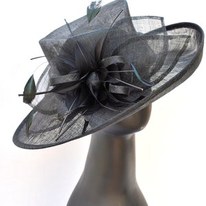 Derby Hat, Black hat, Tea Party Hat, Formal Hat, Chruch Hat, Fashion Hat, Church Hat, Derby Hat, Wedding Hat, Funeral Hat image 5