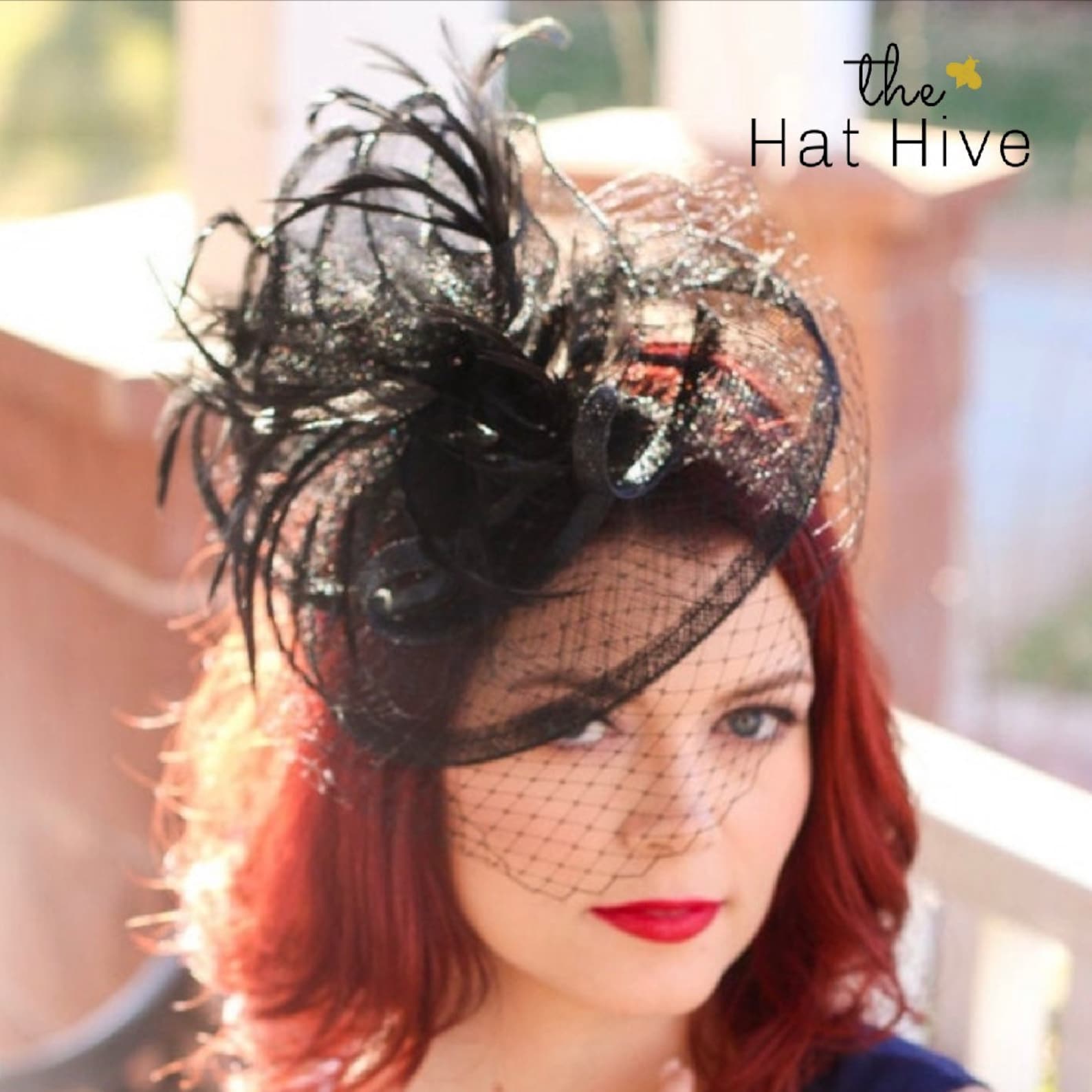 Black Fascinator on Headband Light and Easy to Wear Etsy
