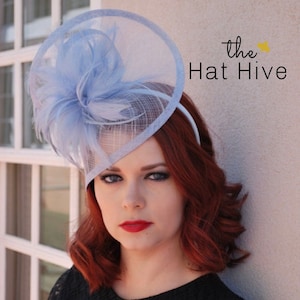 Light Blue Fascinator Hat for Women bridal shower hat something blue Wedding gift tea Party Race Day The Kentucky Derby Easter Spring Events