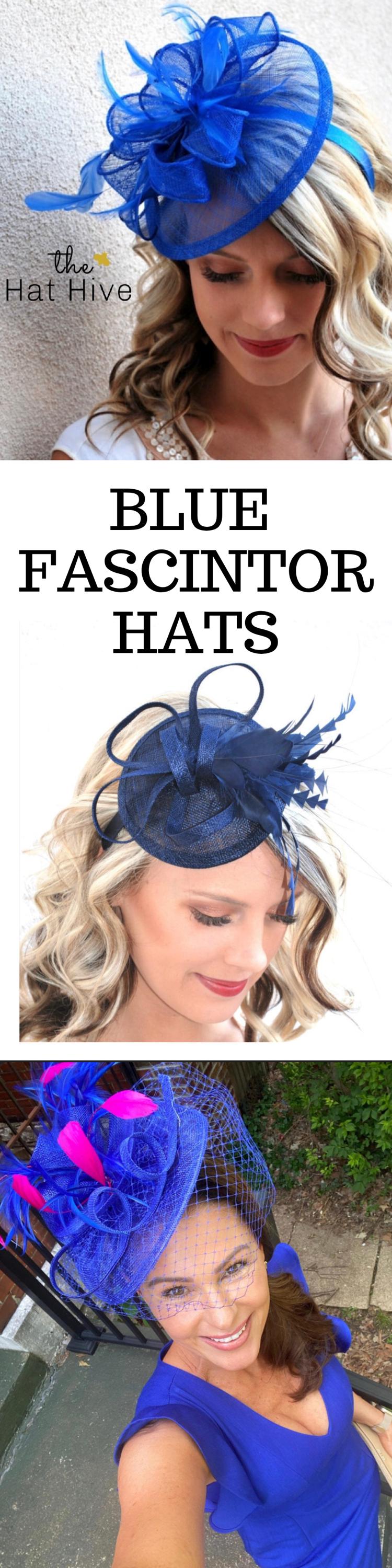 Blue and Red Fascinator Hat for Women Tea Party Hat Kentucky  display picture 2