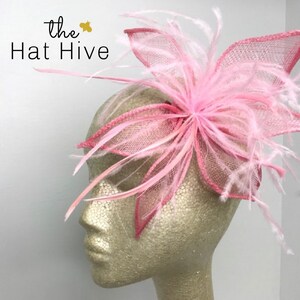 Light Pink Fascinator, Tea Party Hat, Church Hat, Derby Hat, Fancy Hat, Pink Hat, Tea Party Hat, wedding hat