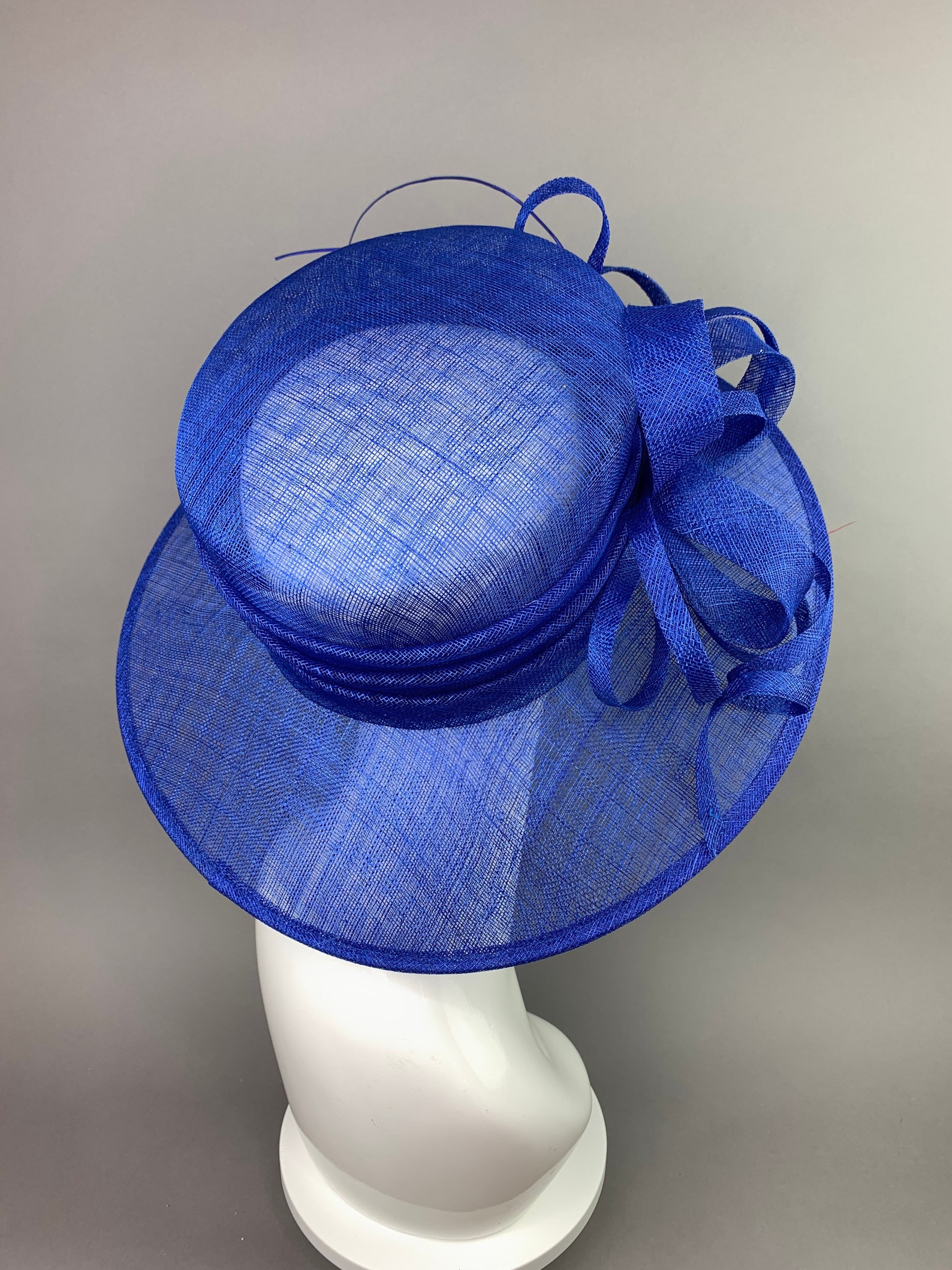 Royal Blue Derby Hat Adjustable from 22.5 and smaller | Etsy