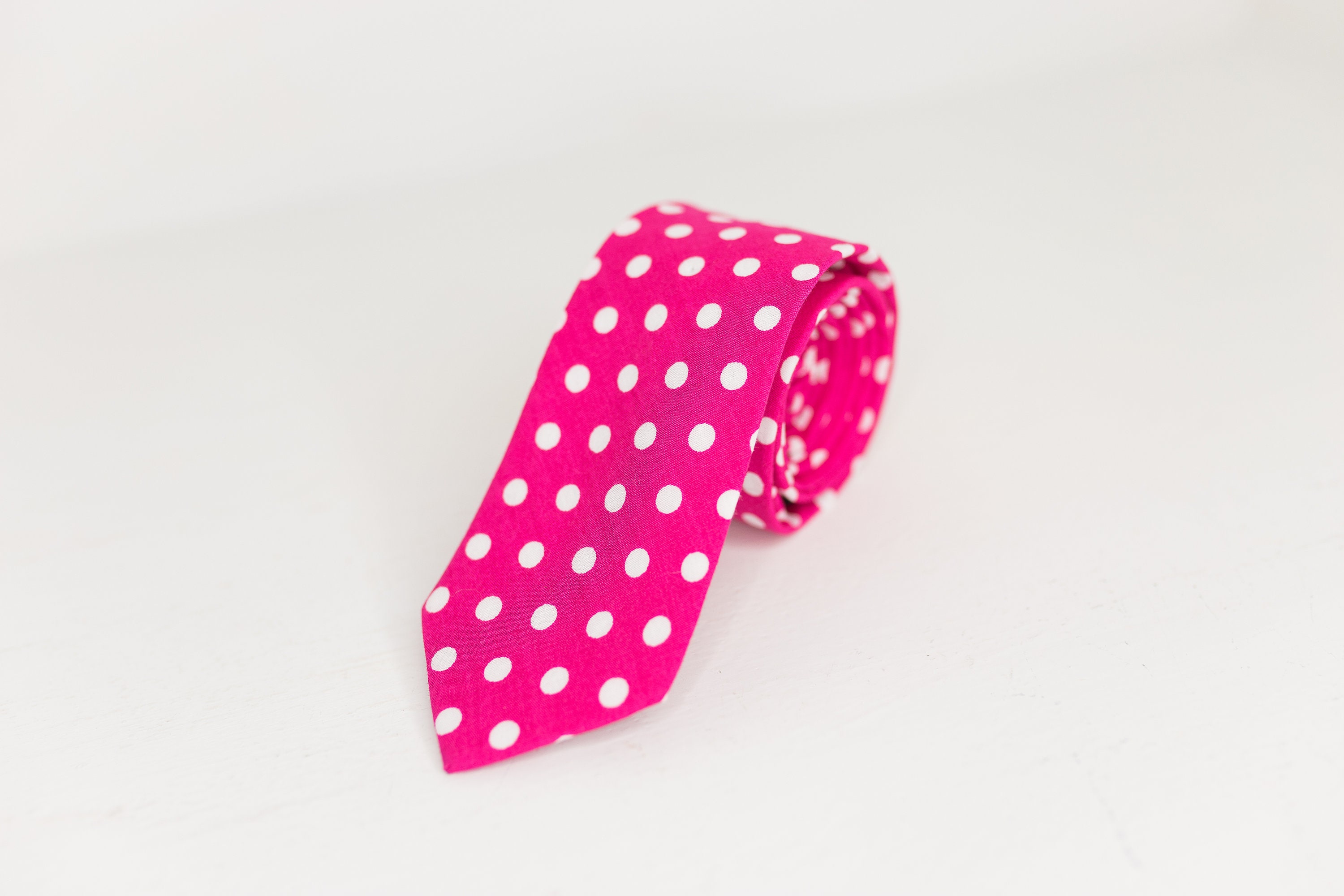 Fuchsia Pink Polka Dot Tie Kentucky Derby Tie Mens Tie Mens Etsy