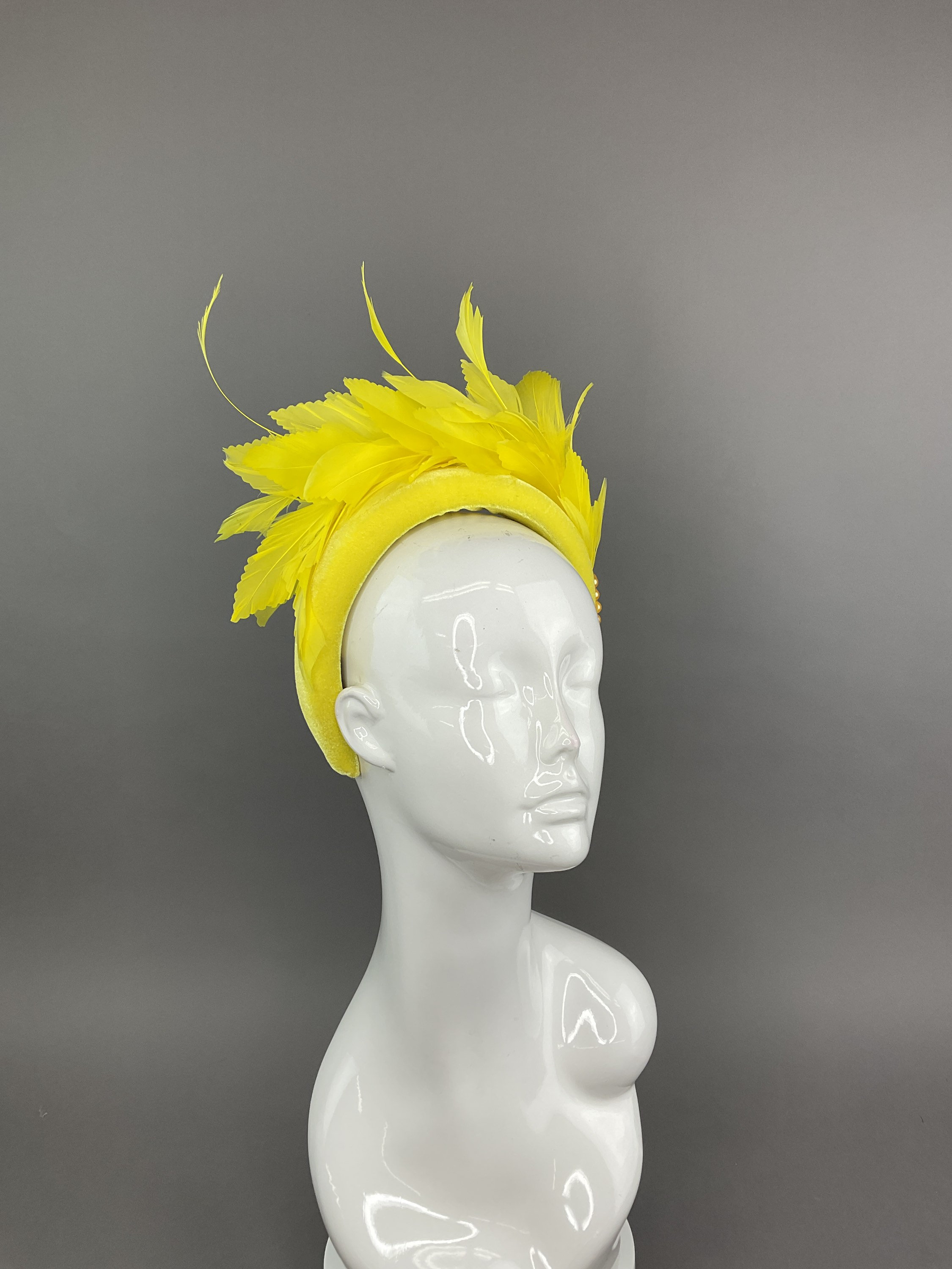 Yellow Fascinator Headband Bridal Fascinator Women's Etsy