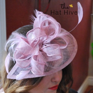 Blush Pink Fascinator, British Hat, Womens Tea Party Hat, Church Hat, Derby Hat, Fancy Hat, Pink Hat, Tea Party Hat, wedding hat