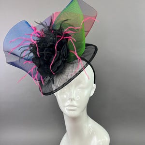 Graffiti Fascinator Kentucky Derby Hat Church Hat Kentucky Derby Hat Fancy Hat British Hat 90’s fashion headpiece for womens formal event