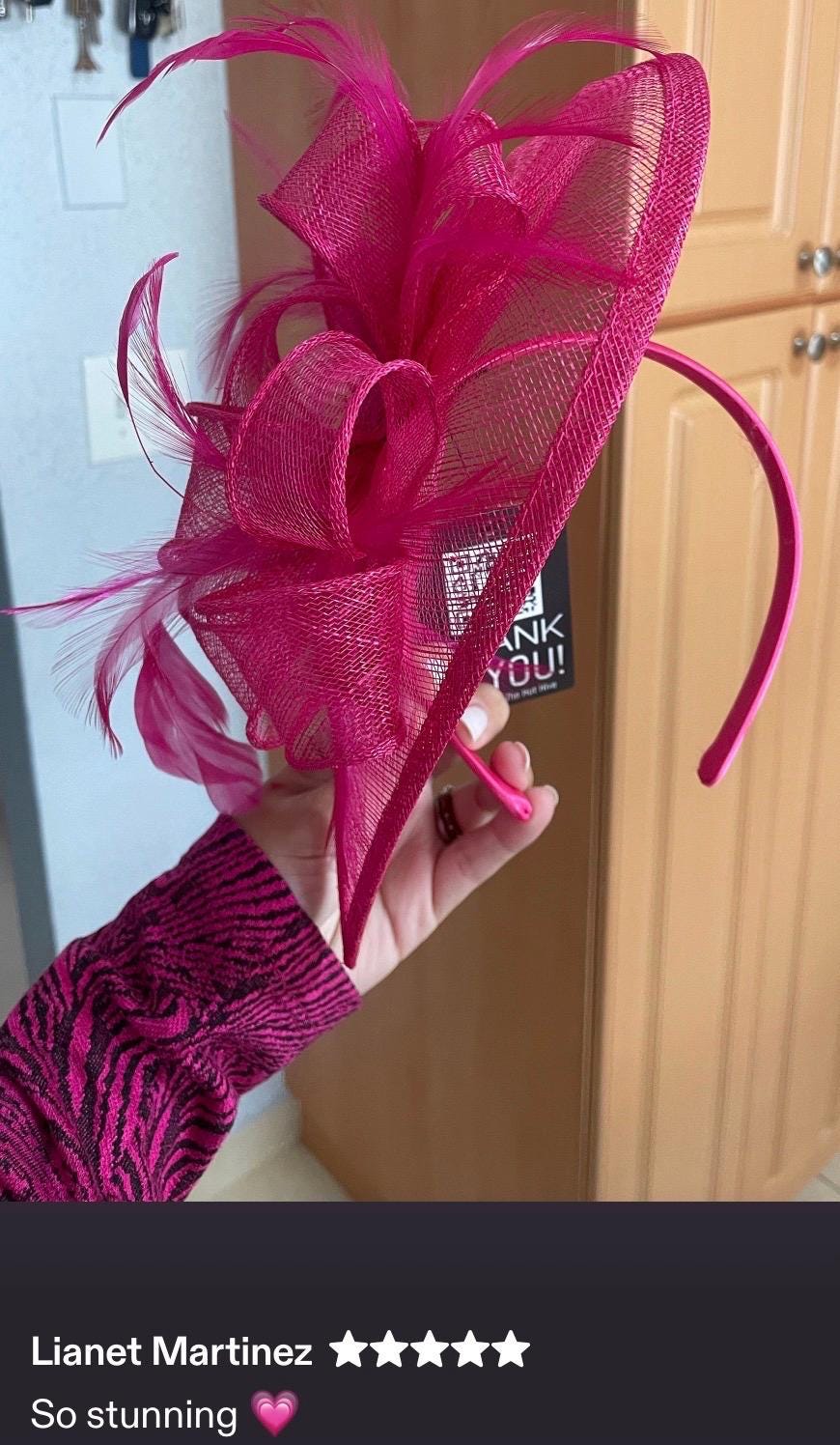 Pretty Fuschia Ribbon Sculpted Fascinator Pretty Fuschia Ribbon Sculpted Fascinator main image 2