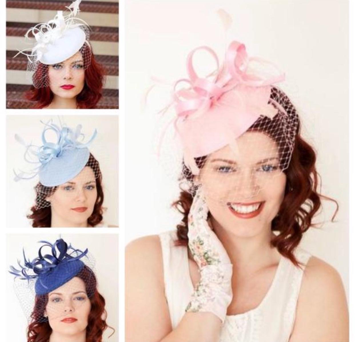 Fascinator Kentucky Derby Tea Party Hat in White, Wedding 