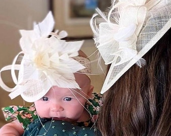Neugeborenen Fascinator Säugling Hut Geschenk für Neugeborenen Andenken Baby-Dusche-Geschenk-Idee für Alter 3MO 2 Jahre Tee-Party-Hut Kentucky Derby Hut Baby-Hut