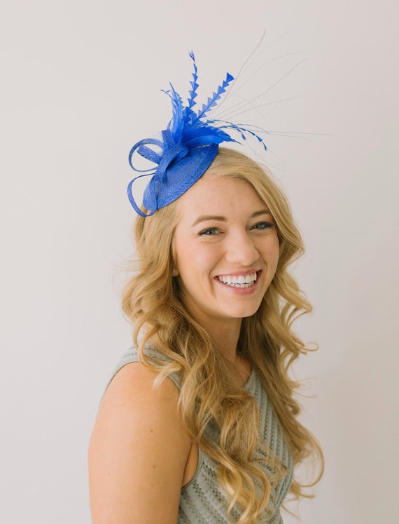 Royal Blue Fascinator Tea Party Hat Church Hat Kentucky  display picture 1