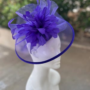 Purple Feather Fascinator: Kentucky Derby Tea Party Headband