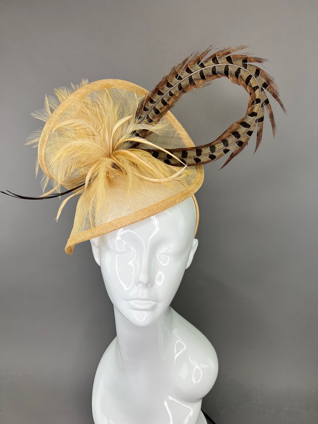 2025 Kentucky Derby Fascinator Hat – Floral Mesh Feather Headband With Hair Clip, Adjustable, For Wedding, Tea Party, Church, Special Occasions